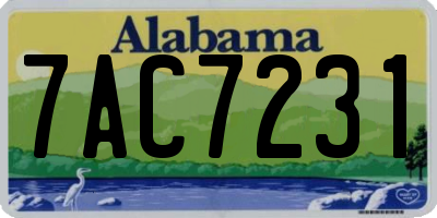 AL license plate 7AC7231