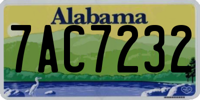 AL license plate 7AC7232