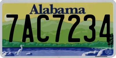 AL license plate 7AC7234