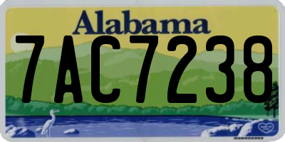 AL license plate 7AC7238