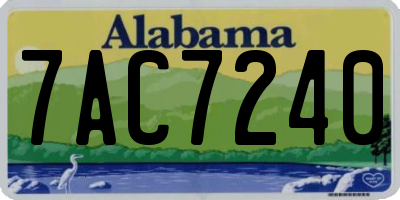 AL license plate 7AC7240