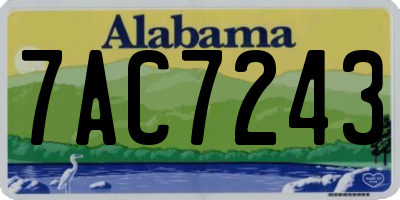 AL license plate 7AC7243