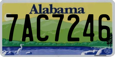AL license plate 7AC7246