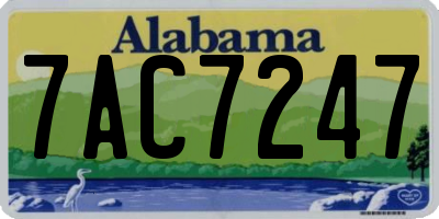 AL license plate 7AC7247