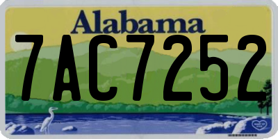 AL license plate 7AC7252