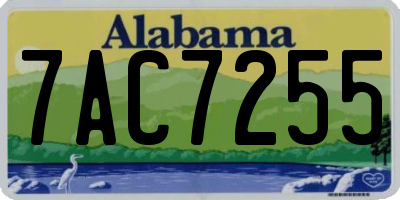 AL license plate 7AC7255