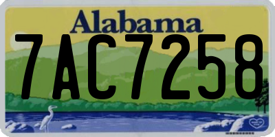 AL license plate 7AC7258