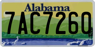 AL license plate 7AC7260