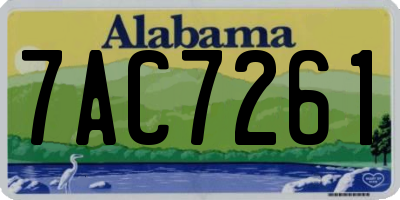 AL license plate 7AC7261