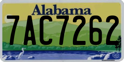 AL license plate 7AC7262