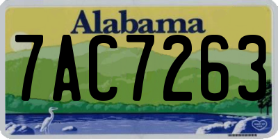 AL license plate 7AC7263