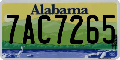 AL license plate 7AC7265