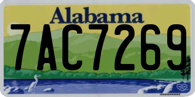 AL license plate 7AC7269