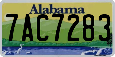 AL license plate 7AC7283
