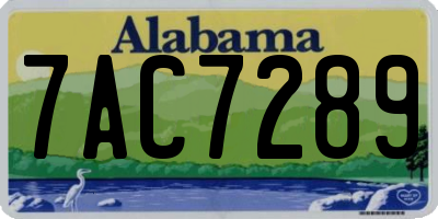 AL license plate 7AC7289