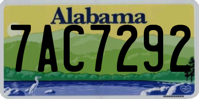 AL license plate 7AC7292