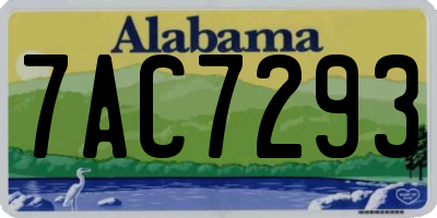AL license plate 7AC7293