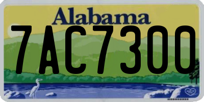 AL license plate 7AC7300