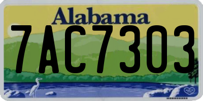 AL license plate 7AC7303