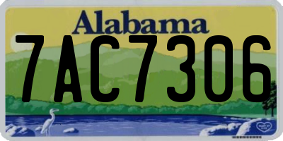 AL license plate 7AC7306