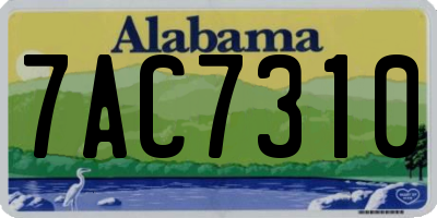 AL license plate 7AC7310