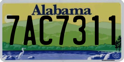AL license plate 7AC7311