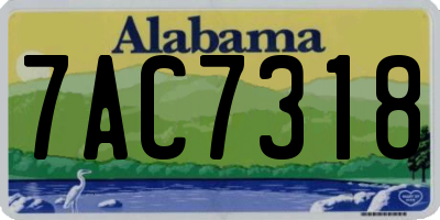 AL license plate 7AC7318