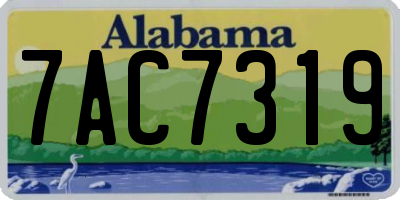 AL license plate 7AC7319