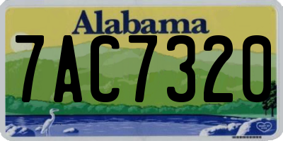 AL license plate 7AC7320
