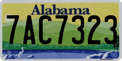 AL license plate 7AC7323