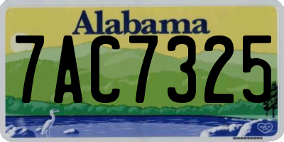 AL license plate 7AC7325