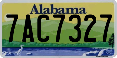 AL license plate 7AC7327