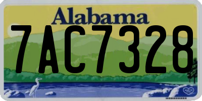 AL license plate 7AC7328