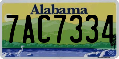 AL license plate 7AC7334