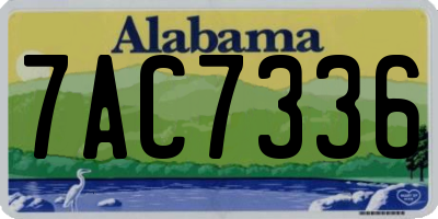 AL license plate 7AC7336