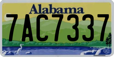 AL license plate 7AC7337
