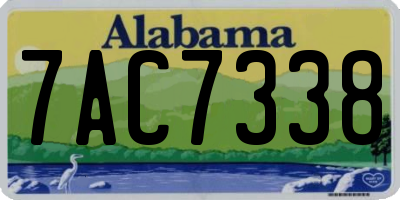 AL license plate 7AC7338