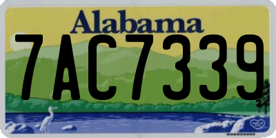 AL license plate 7AC7339