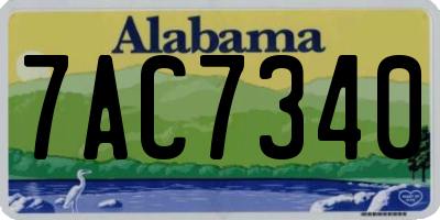 AL license plate 7AC7340
