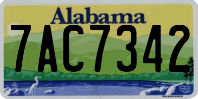AL license plate 7AC7342