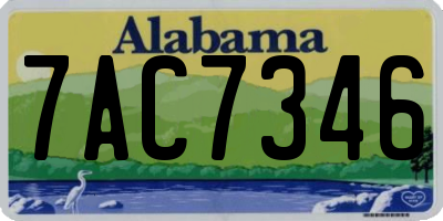 AL license plate 7AC7346