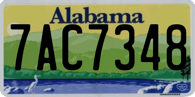 AL license plate 7AC7348
