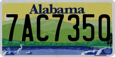 AL license plate 7AC7350