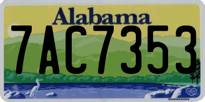 AL license plate 7AC7353