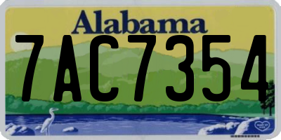AL license plate 7AC7354
