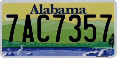 AL license plate 7AC7357