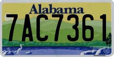 AL license plate 7AC7361