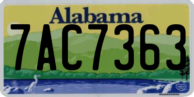 AL license plate 7AC7363