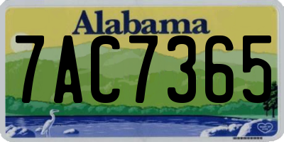 AL license plate 7AC7365