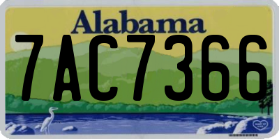 AL license plate 7AC7366